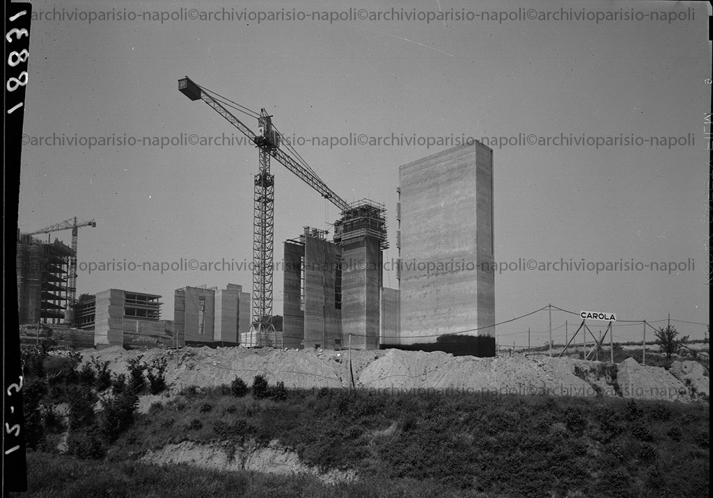 veduta esterna degli edifici del Nuovo Policlinico in costruzione